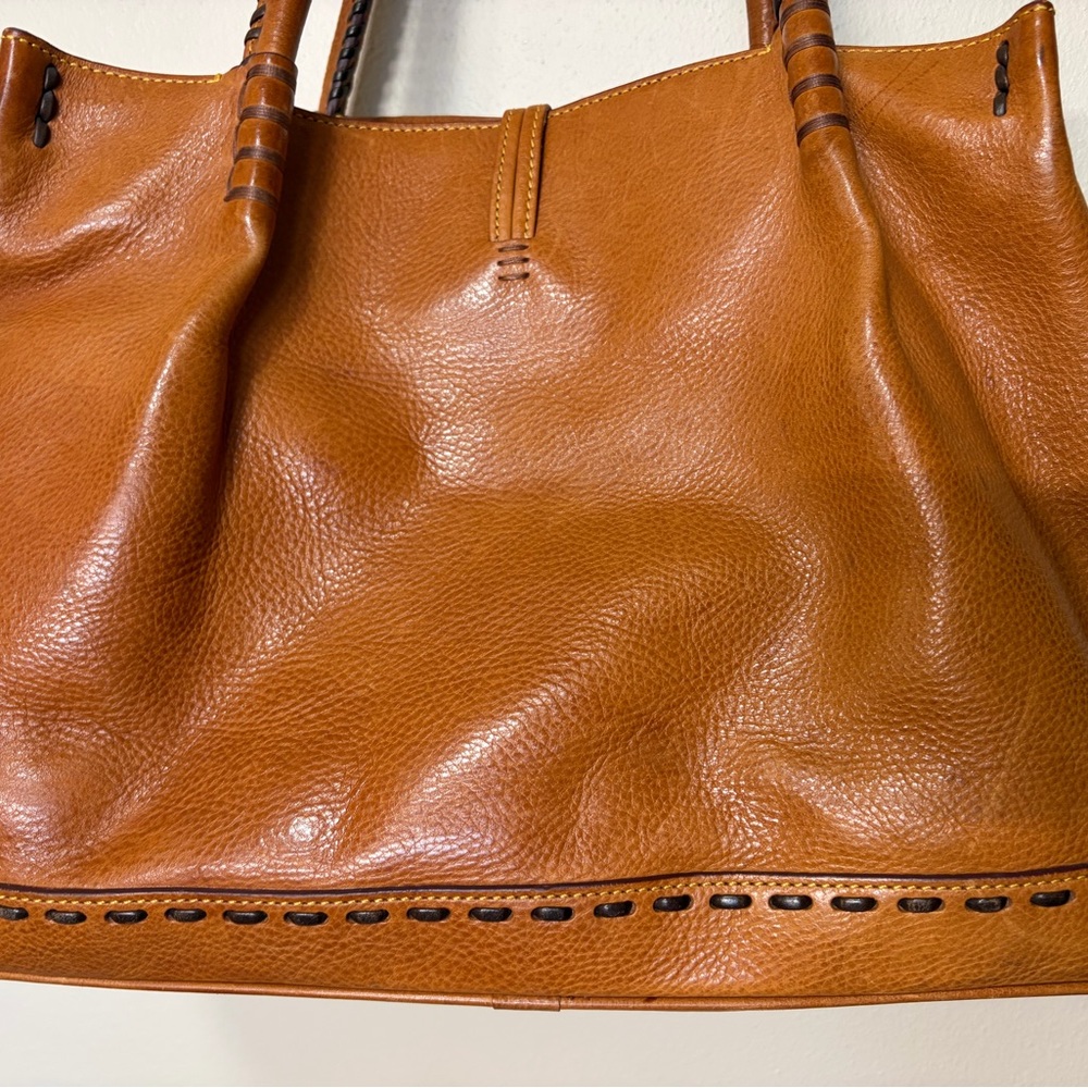 Vintage Dooney & Bourke Florentine Leather Double Handle Toggle Bag - Picture 3 of 15